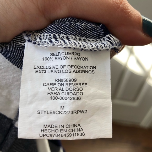 Copper Key Cold Shoulder Buffalo Check Top M - Picture 5 of 6